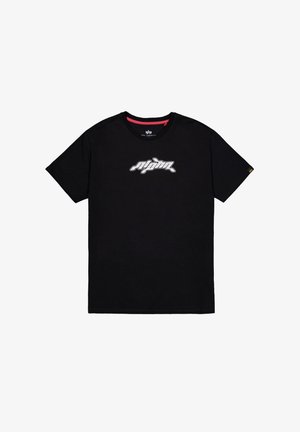 Alpha Industries, 3D WAVY BACK - T-Shirt print - black