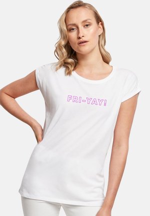 CLASSIC ROLL UP FRIYA - Print T-shirt - white