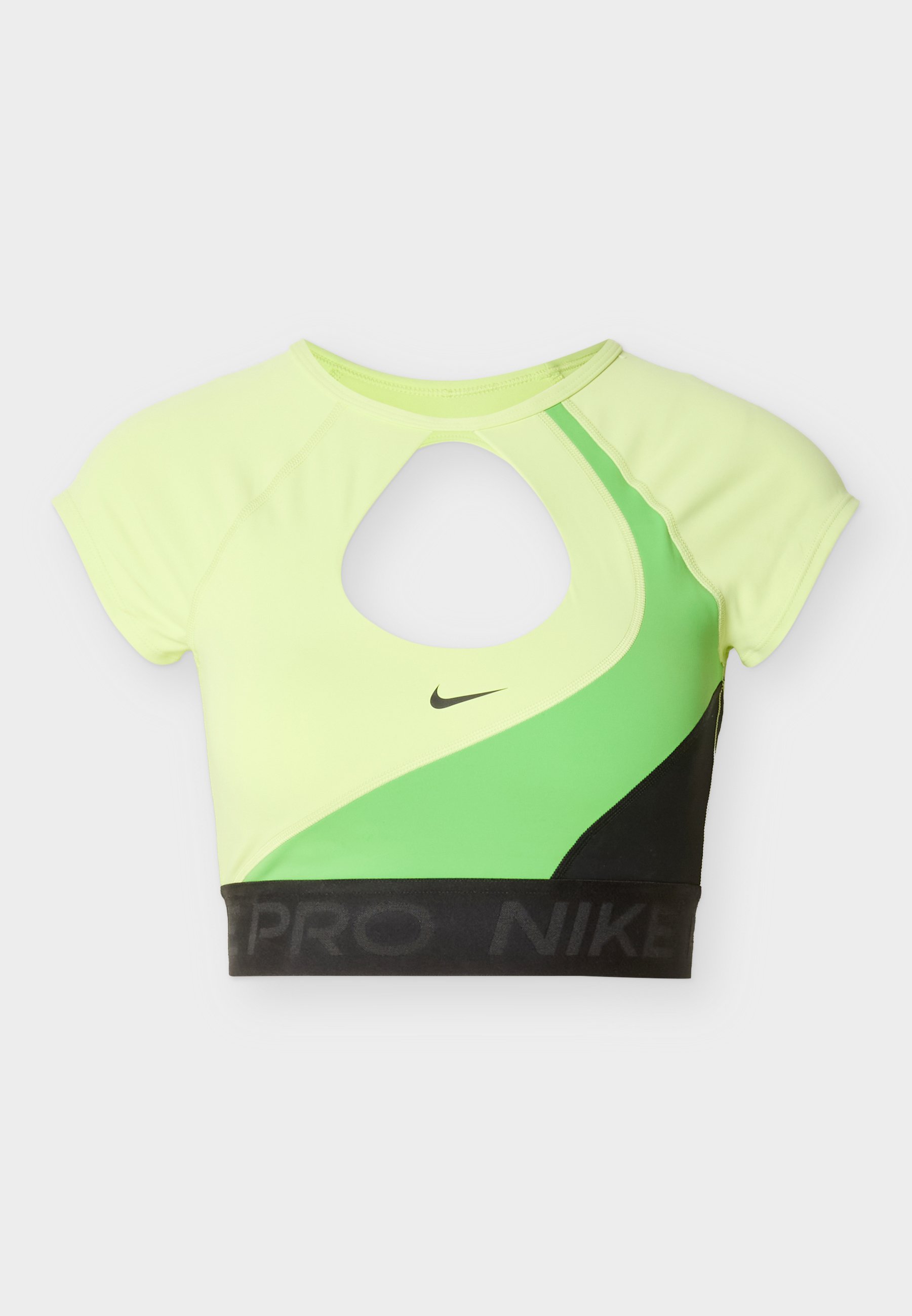 green nike crop top