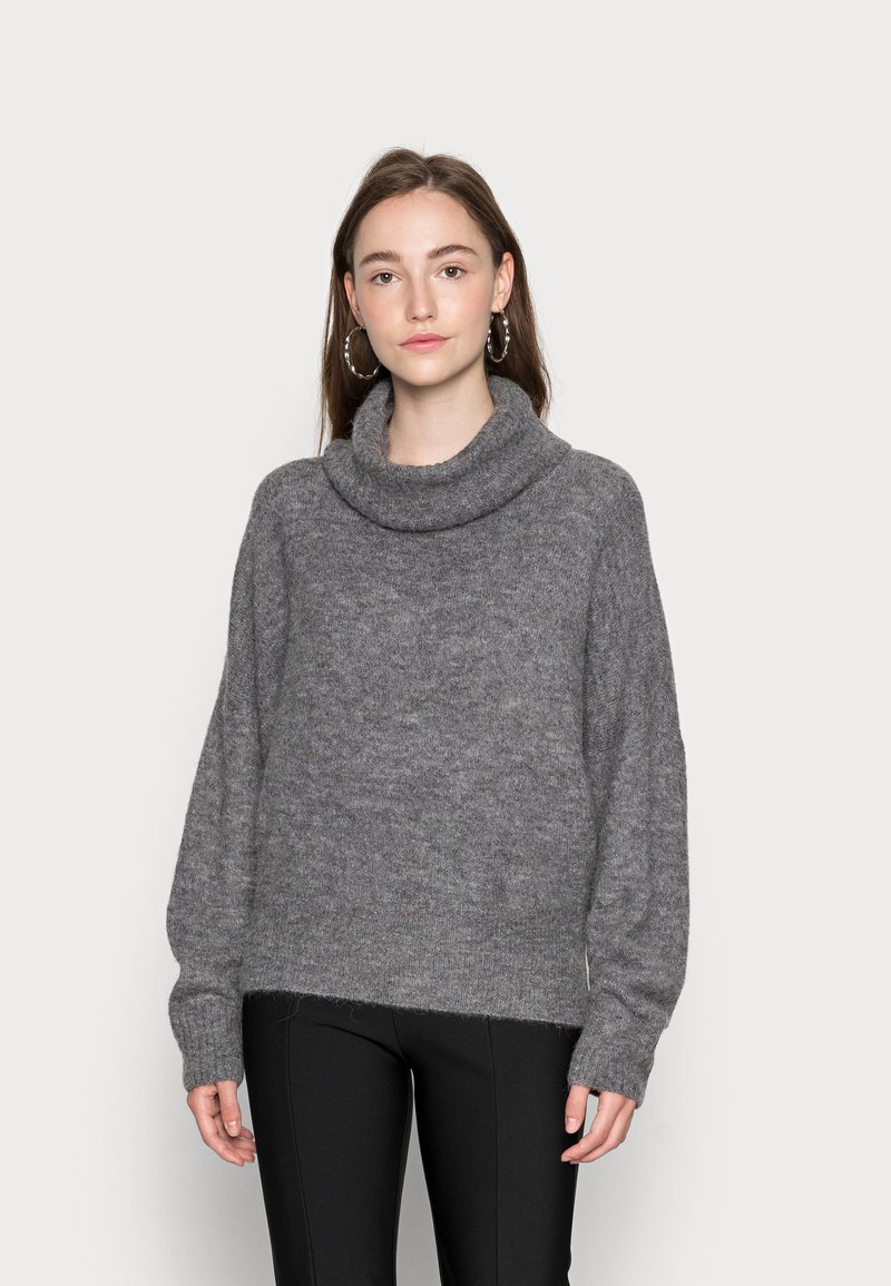 ICHI - IHKAMARA RN - Strickpullover - dark grey melange, Vergrößern