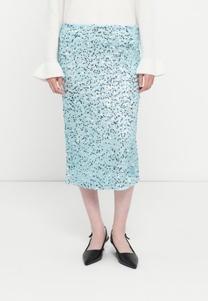 VIADRIANA MIDI SEQUIN SKIRT - Jupe crayon - winter sky