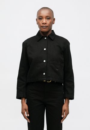 CROPPED JACKET - Τζιν μπουφάν - black
