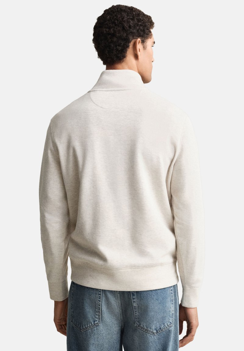GANT LIGHT SACKER HALF ZIP - Mikina - seed melange