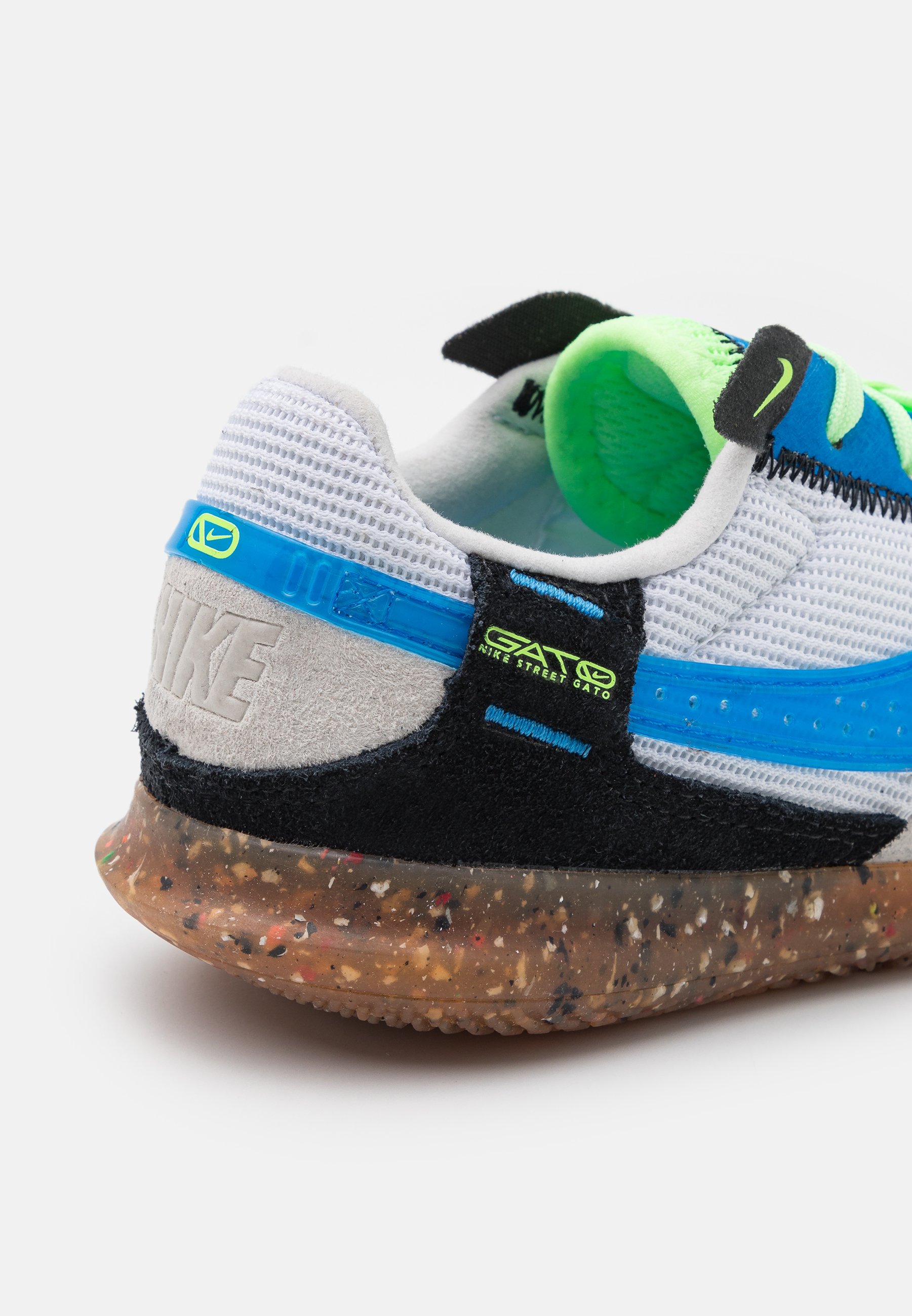 Nike Performance JR. STREETGATO UNISEX - Botas de fútbol sin tacos -  white/light photo blue/black/lime glow/blanco - Zalando.es