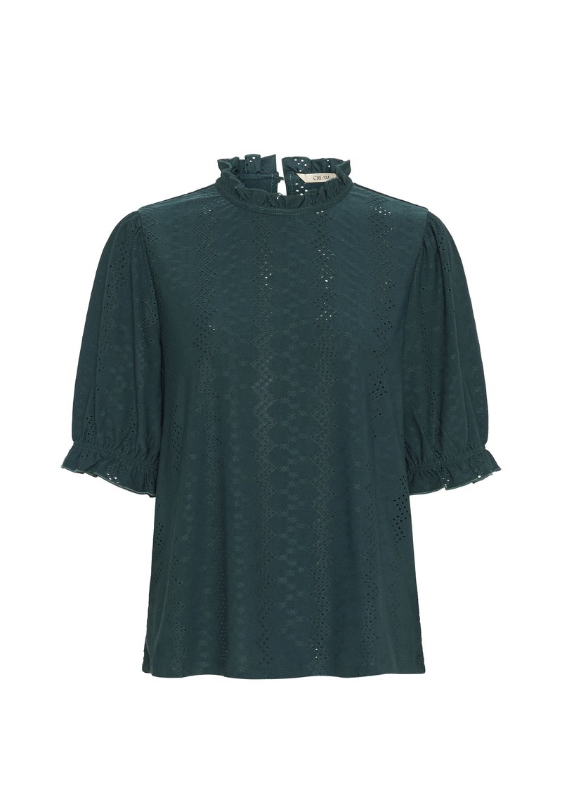 Cream Blouse donkergroen