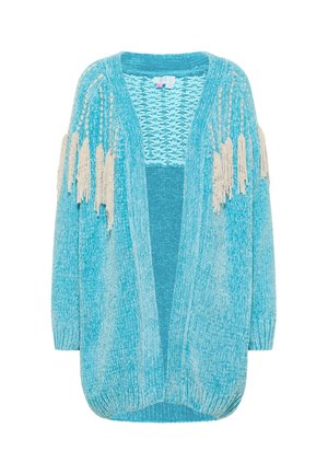 IZIA, IZIA CHENILLE CARDIGAN - Cardigan - türkisblau