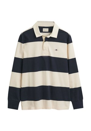 GANT BARSTRIPE RUGGER - Long sleeved top - evening blue