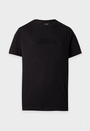 Armani Exchange, REGULAR - Тениска с щампа - black