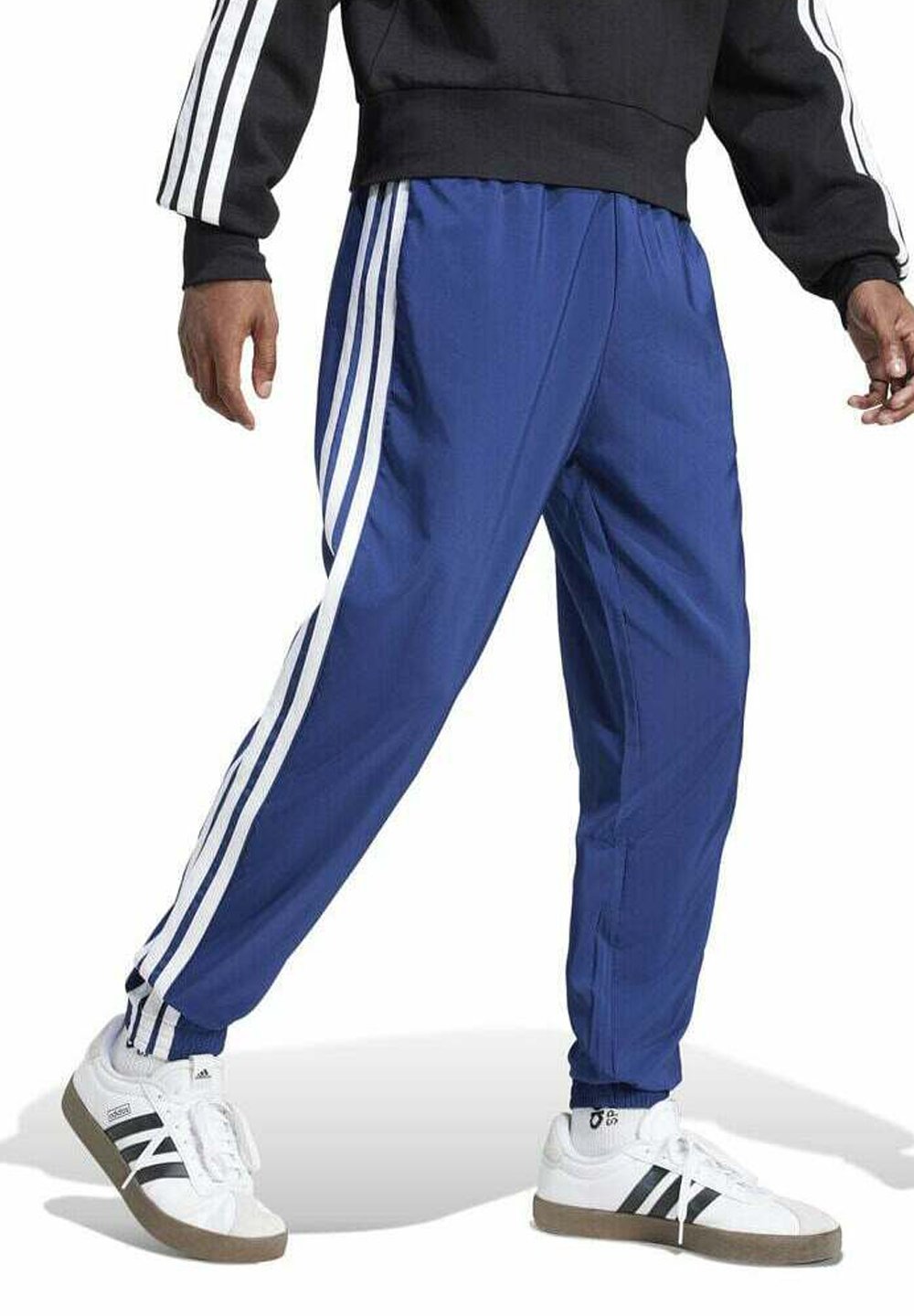 adidas originals three stripe track pant in blue