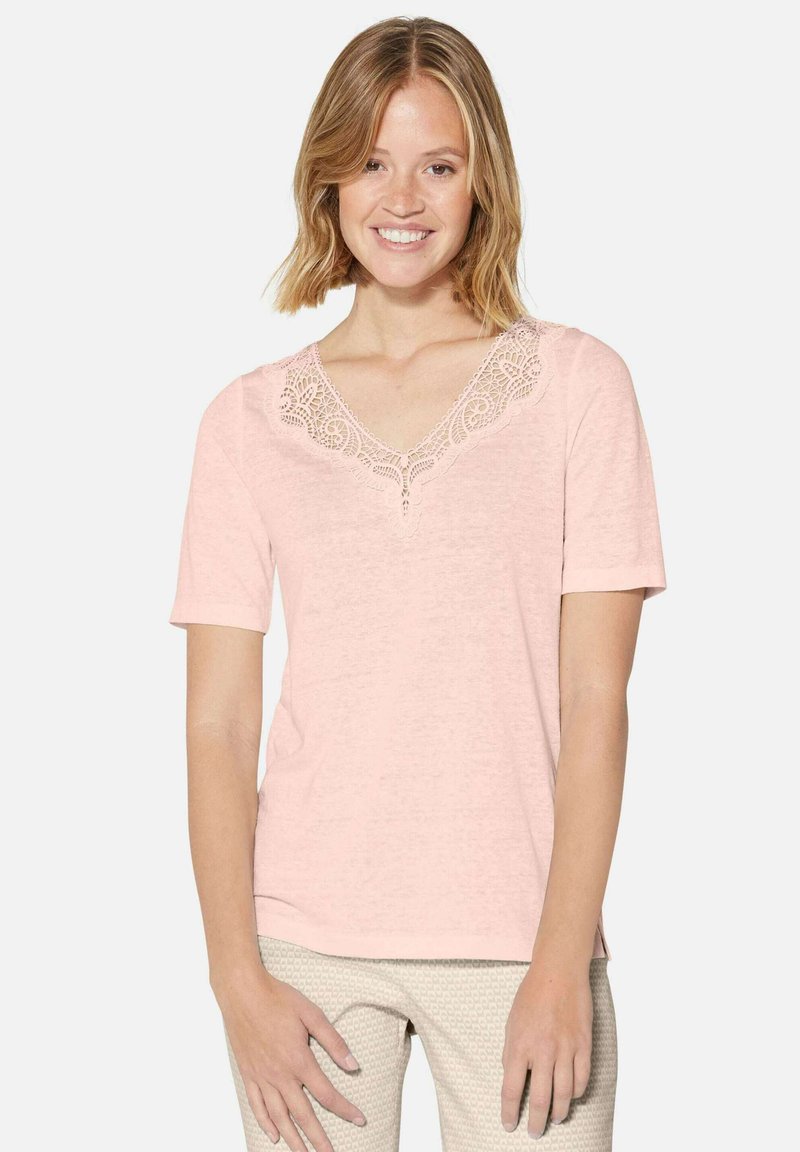 MADELEINE KURZARM-MIT-AKZENT - T-Shirt print - powder rosé