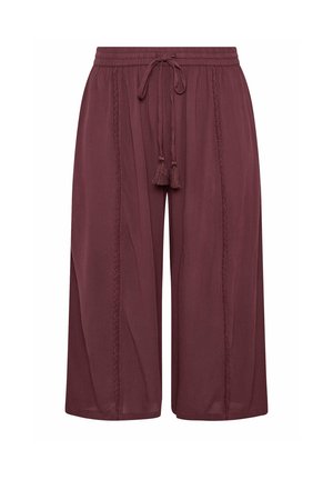 Yours Clothing, PLUS SIZE CROPPED TROUSERS - Pantalones - plum