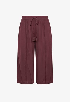 Yours Clothing, PLUS SIZE CROPPED TROUSERS - Pantalones - plum