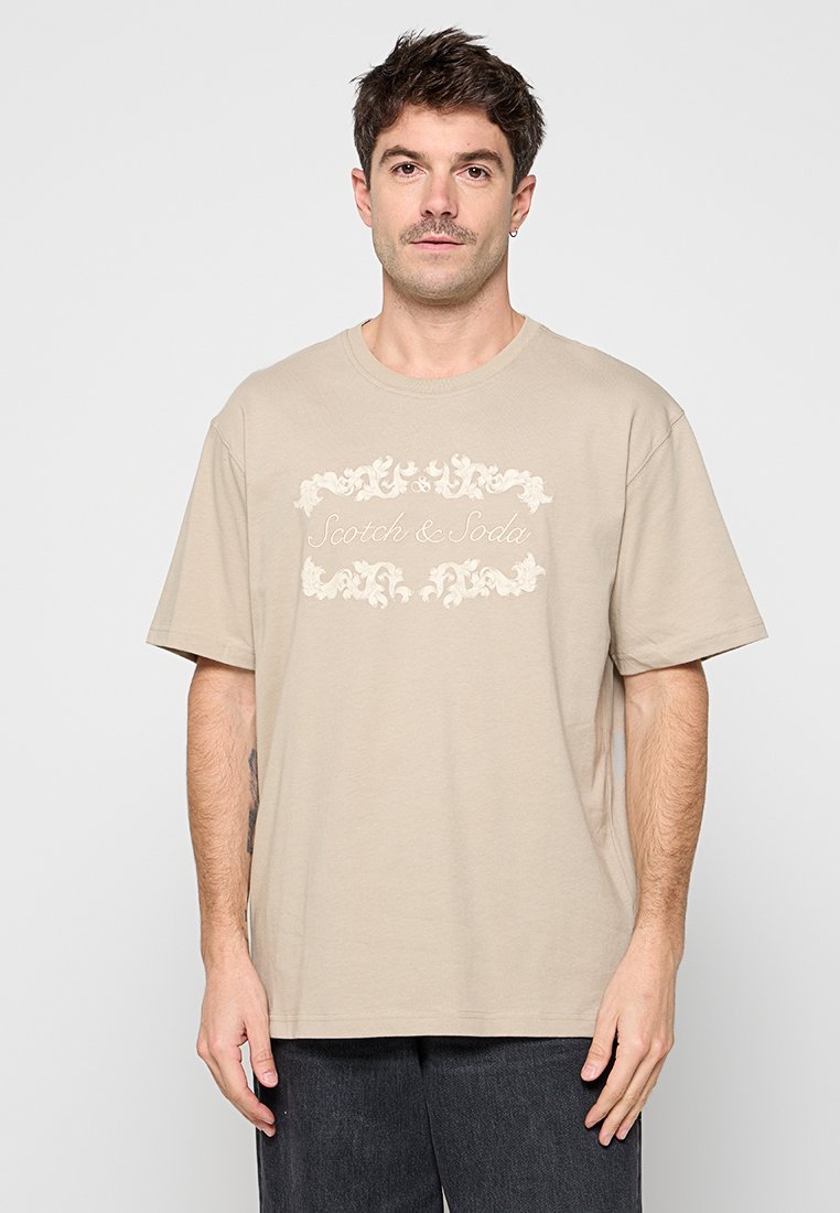 Scotch & Soda T-shirt print taupe