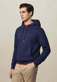 Hackett London HERITAGE  - Felpa con cappuccio - ink blue