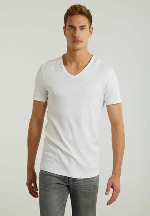 CHASIN' CAVE-B - Basic T-shirt - white