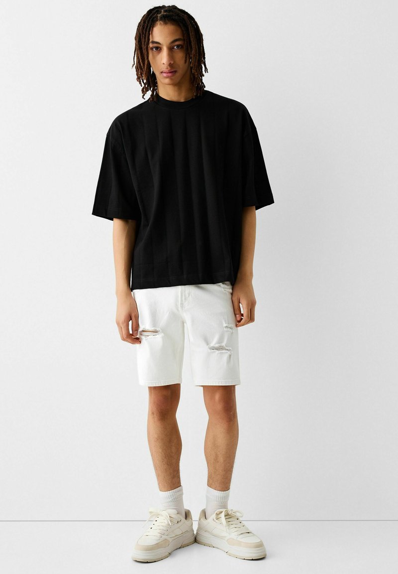 Bershka Jeansshort wit Bershka Jeansshort wit