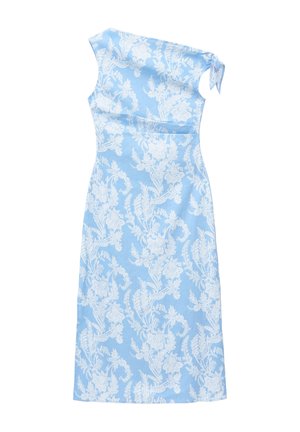 & OTHER STORIES, & OTHER STORIES ASYMMETRIC PAISLEY MIDI DRESS - Robe de jour - light blue florals
