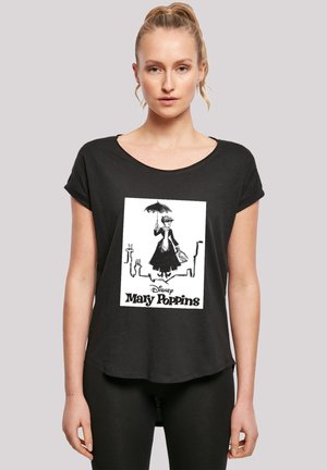 DISNEY MARY POPPINS ROOFTOP LANDING WITH LONG   - Print T-shirt - black