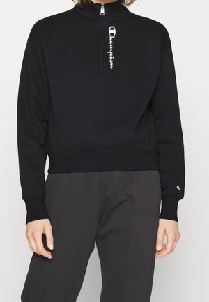 Felpa con zip - black