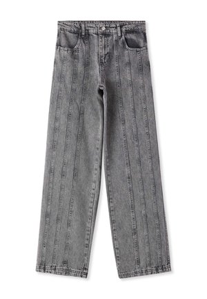 CON IMPUNTURE - Jeans baggy - grigio denim