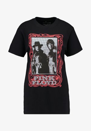 Merchcode LADIES PINK FLOYD LOGO TEE - Apdrukāts T-krekls - black