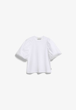 ARMEDANGELS, PUFF SLEEVE - T-shirt print - white