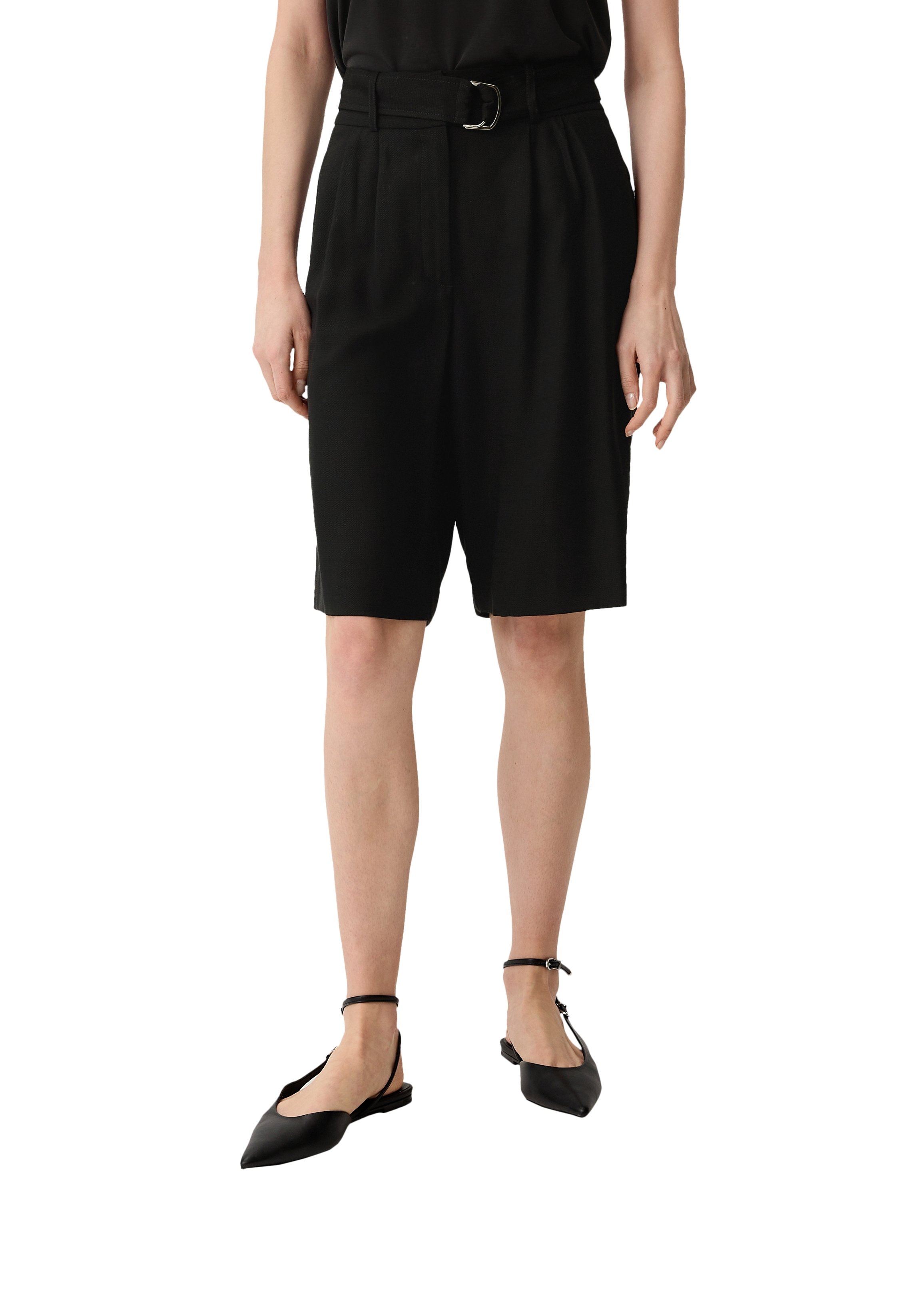 Comma Damen Bermudas – Lässige Kurze Hose Aus Weichem Twill, Loose Fit