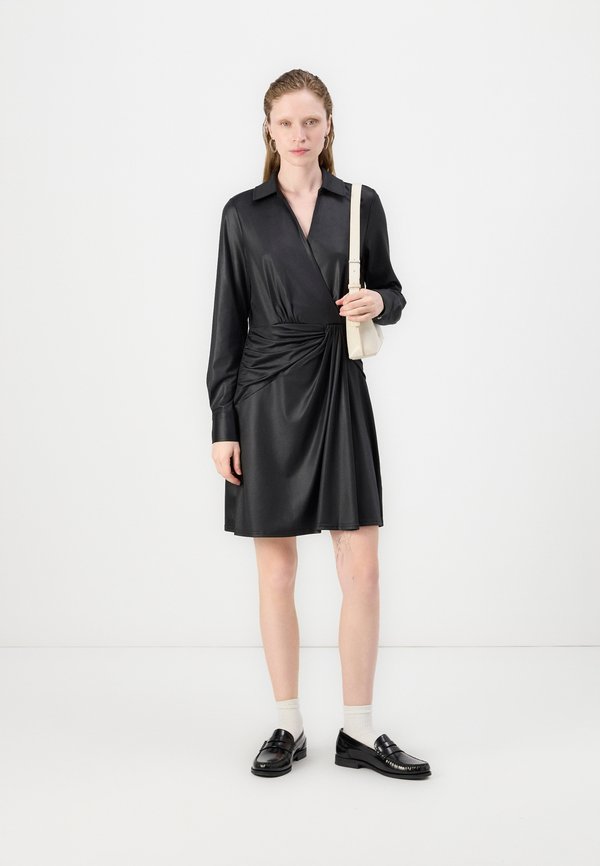 COLLARED V NECK DRAPPED DRESS - Cocktail dress / Party dress4