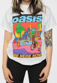 Paradiso Clothing BE HERE NOW ILLUSTRATION - Print T-shirt - white