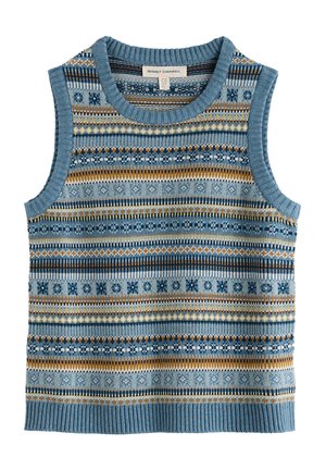 Seasalt Cornwall, SEASALT CORNWALL COVE COTTAGE VEST - Pullover - blue - carved relief cadet multi