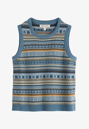 Seasalt Cornwall, SEASALT CORNWALL COVE COTTAGE VEST - Pullover - blue - carved relief cadet multi