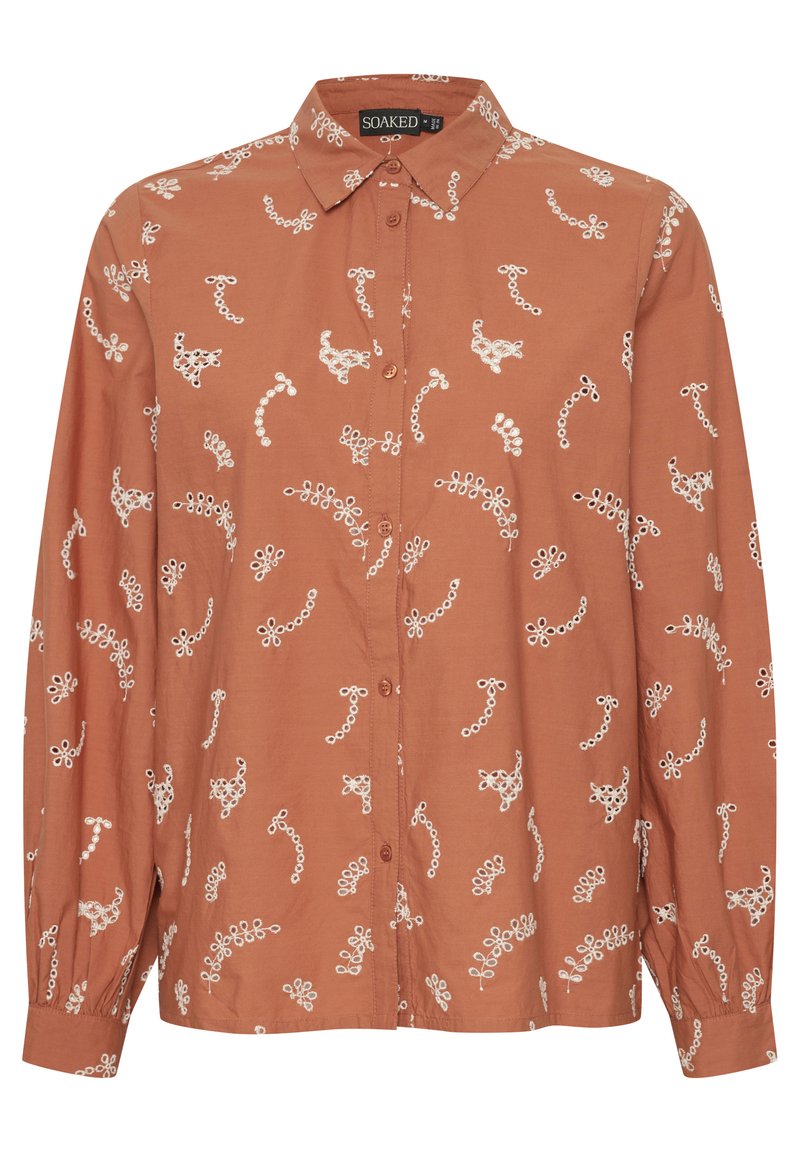 Soaked in Luxury Overhemdblouse lichtbruin Soaked in Luxury Overhemdblouse lichtbruin