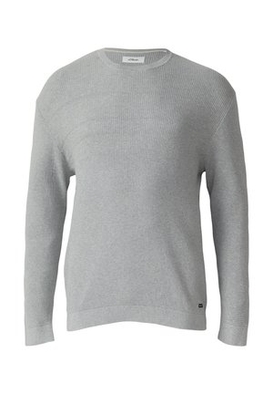 Strickpullover - grau meliert