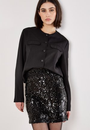 MULTI SEQUIN BODYCON - Minifalda - black