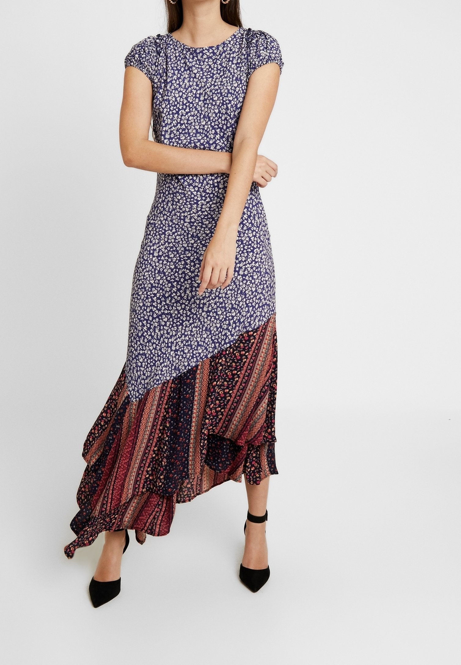 free people blue flowy dress Free People Sundrenched Short-Sleeve Maxi Dress | Wild Dove Boutique main image 0