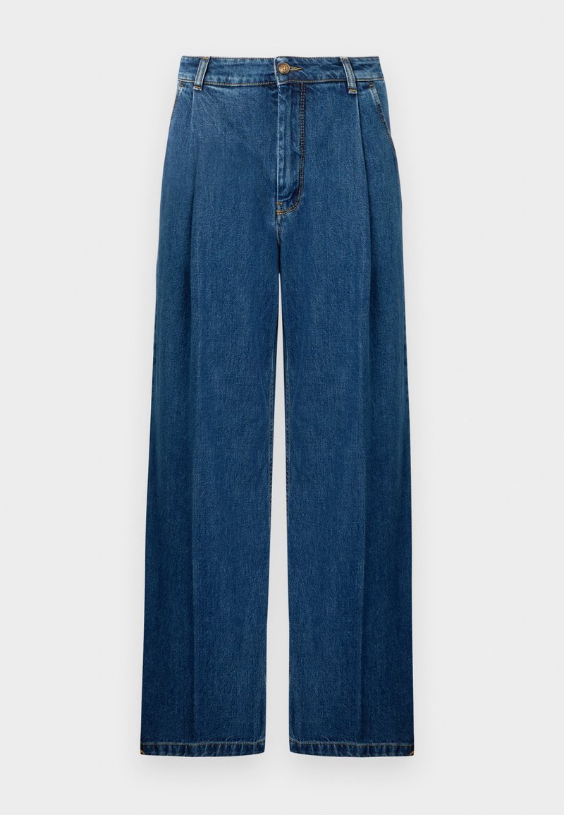Maison Kitsuné Relaxed fit jeans donkerblauw denim