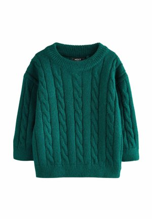 Next, REGULAR FIT - CABLE CREW NECK - Jersey de punto - dark green