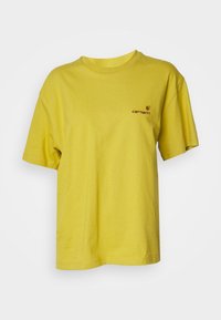 AMERICAN SCRIPT - Jednoduché tričko - golden olive