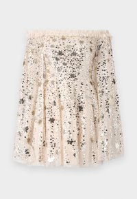 SHOOTING STARS CAPE MICRO DRESS - Pidulikud riided - dust beige/silver dus