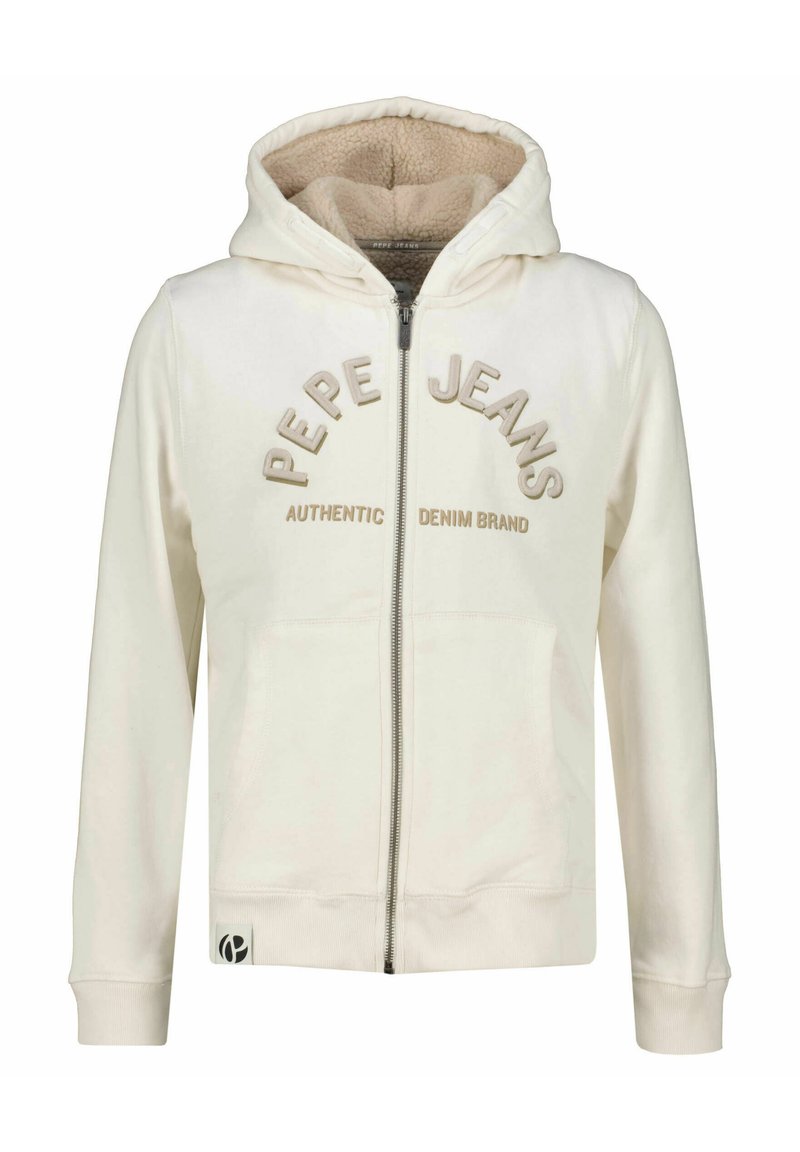 Pepe Jeans Sweater met rits crème