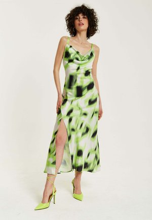 ABSTRACT PRINT COWL NECK - Maxi dress - green
