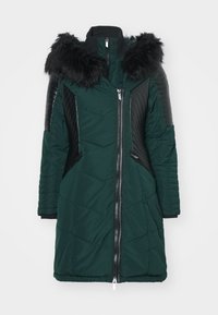 LINETTE HOOD COAT - Ziemas mētelis - scarab/black