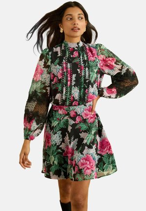 REGULAR FIT - DETAIL MINI  - Denné šaty - black floral
