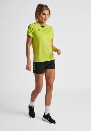 HMLCORE XK POLY - Sports shorts - black lime popsicle