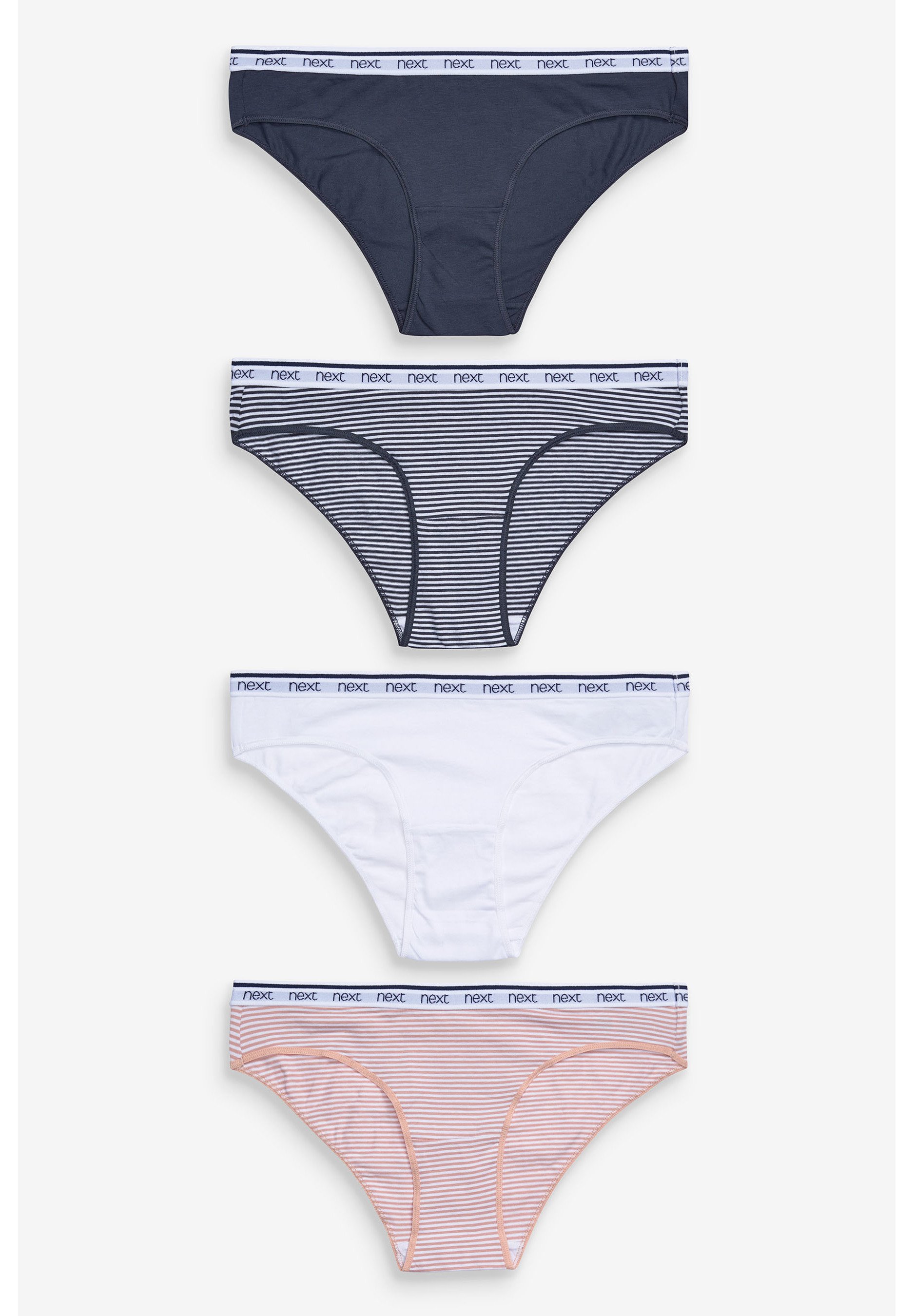 Next COTTON RICH LOGO KNICKERS 4 PACK 