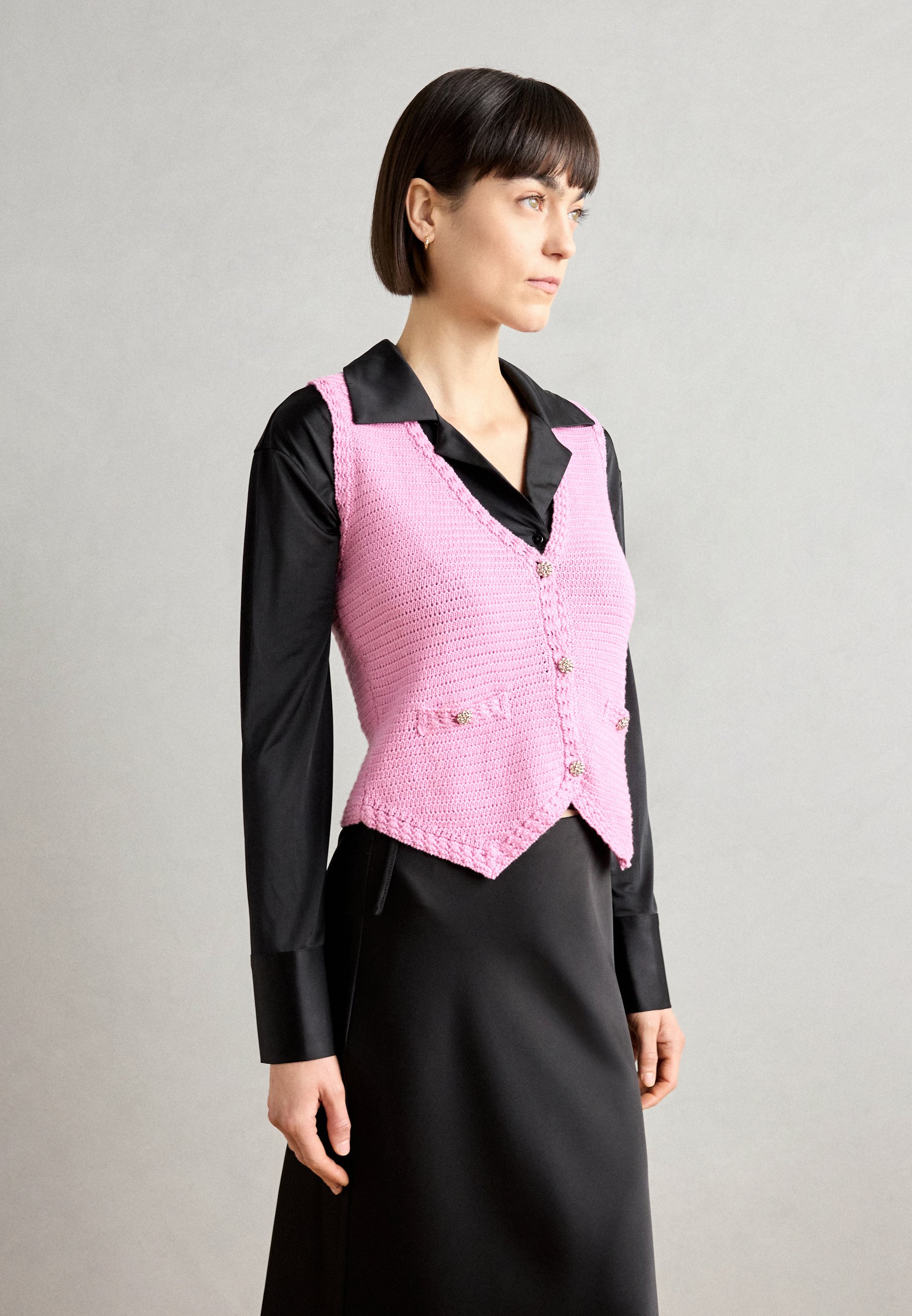 Jupe Mini Rose Perles Francesca's - Taille M - Dos Zippé - Neuve Avec étiquette