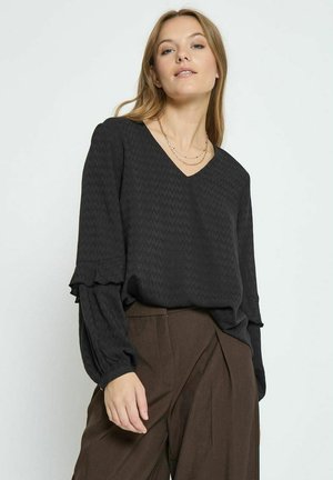 PEPPERCORN V-NECK LONG SLEEVE  - Bluse - black