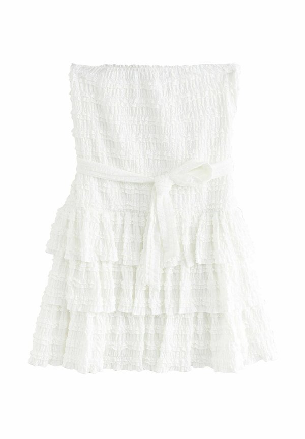 BANDEAU RUFFLE TEXTURED TIE WAIST MINI  - Cocktailkleid/festliches Kleid