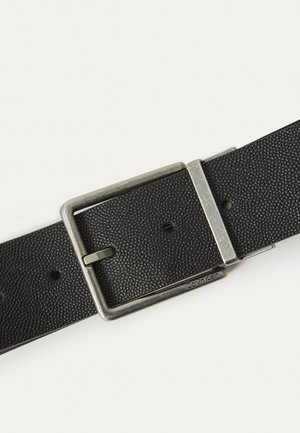 WARMTH BUCKLE 40MM - Belt - black/cognac/antique silver-coloured