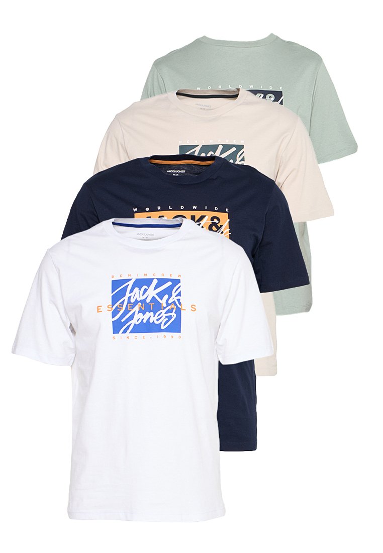 jack & jones T-shirt print blauw